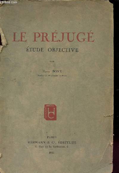 LE PREJUGE tude objectif