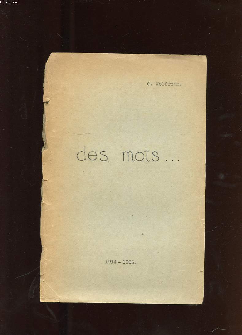 DES MOTS...