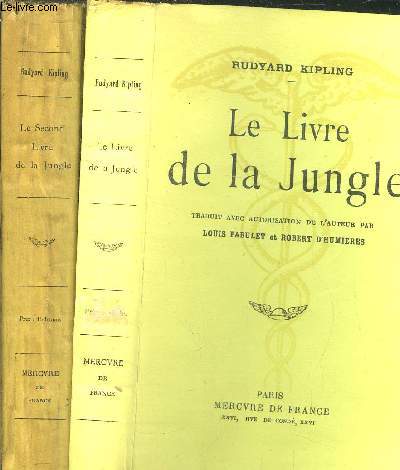 LE LIVRE DE LA JUNGLE + LE SECOND LIVRE DE LA JUNGLE - 2 VOLUMES