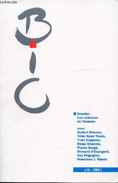N27 - 1995/1 - BIC - DOSSIER : LES SCIENCES ET L'HOMME
