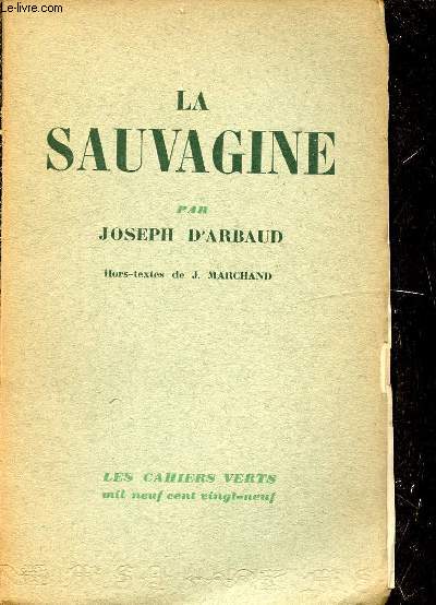 LES CAHIERS VERT N9 - LA SAUVAGINE OU LA SOUVAGINO