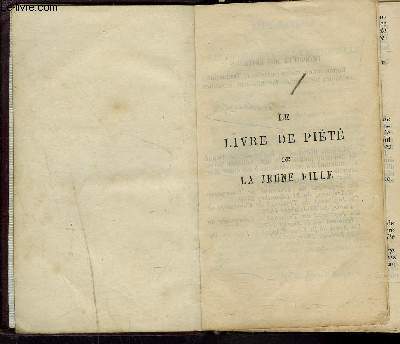 LE LIVRE DE PIETE DE LA JEUNE FILLE