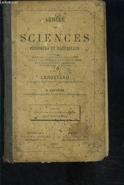 ABREGE DES SCIENCES PHYSIQUES ET NATURELLES