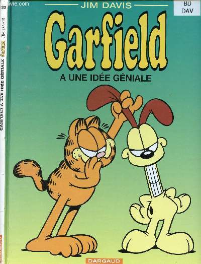 GARFIELD N 33 : A UNE IDEE GENIALE  (BANDE-DESSINEE EN COULEURS)