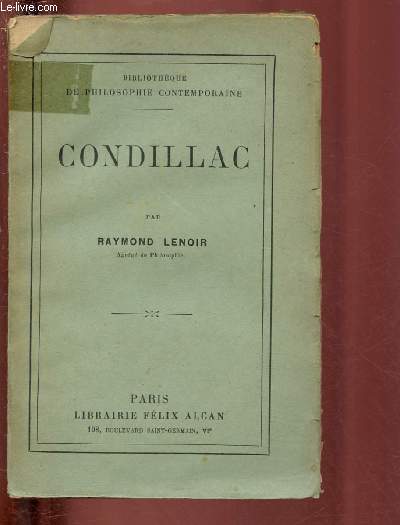CONDILLAC / BIBLIOTHEQUE DE PHILOSOPHIE CONTEMPORAINE