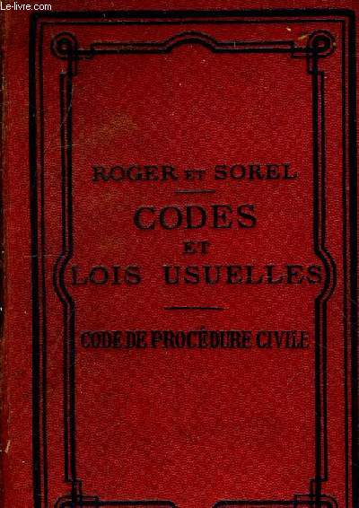 CODES ET LOIS USUELLES PRESENTANT EN NOTE SOUS CHAQUE ARTICLE DES CODES SES DIFFERENTES MODIFICATIONS LA CORRELATION DES ARTICLES ENTRE EUX LA CONCORDANCE AVEC LE DROIT ROMAIN ETC...  - CODE DE PROCEDURE CIVIVILE