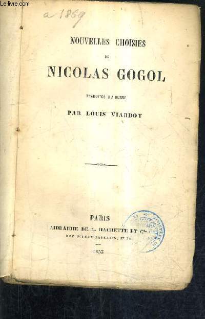 NOUVELLES CHOISIES DE NICOLAS GOGOL.