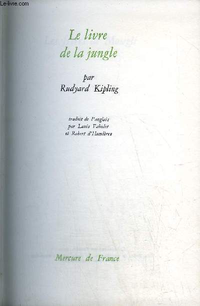 LE LIVRE DE LA JUNGLE