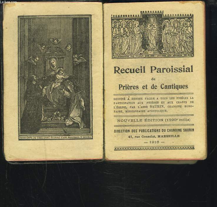 RECUEIL PAROISSIAL DE PRIERES ET DE CANTIQUES