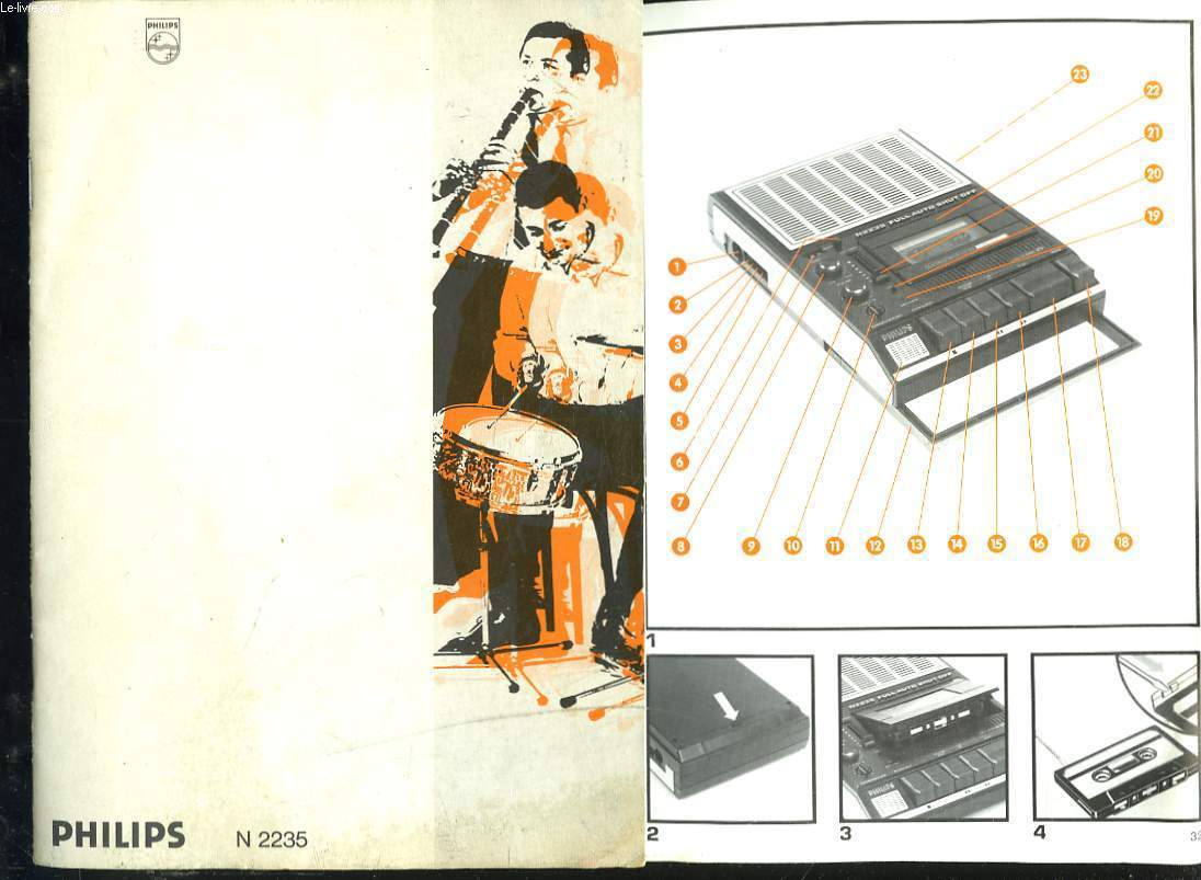 NOTICE LECTEUR CASSETTES AUDIO PHILIPS N2235.