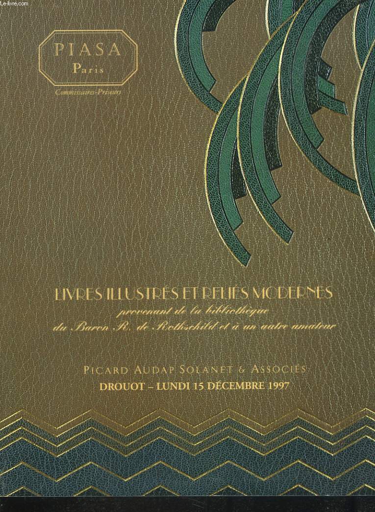 LIVRES ILLUSTRES ET RELIES MODERNES. VENTE LE 15 DECEMBRE 1997.