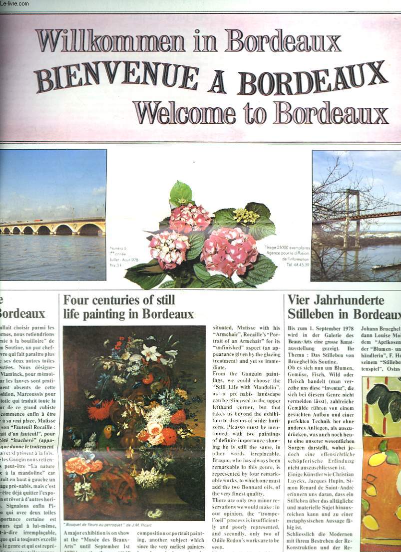 BIENVENUE A BORDEAUX / WILLKOMMEN IN BORDEAUX / WELCOM TO BORDEAUX.
