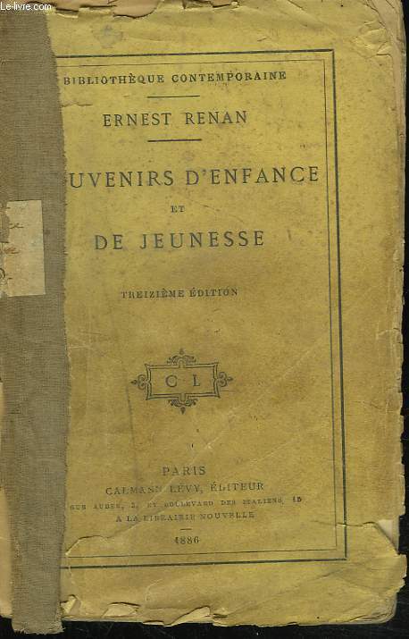 SOUVENIRS D'ENFANCE ET DE JEUNESSE.
