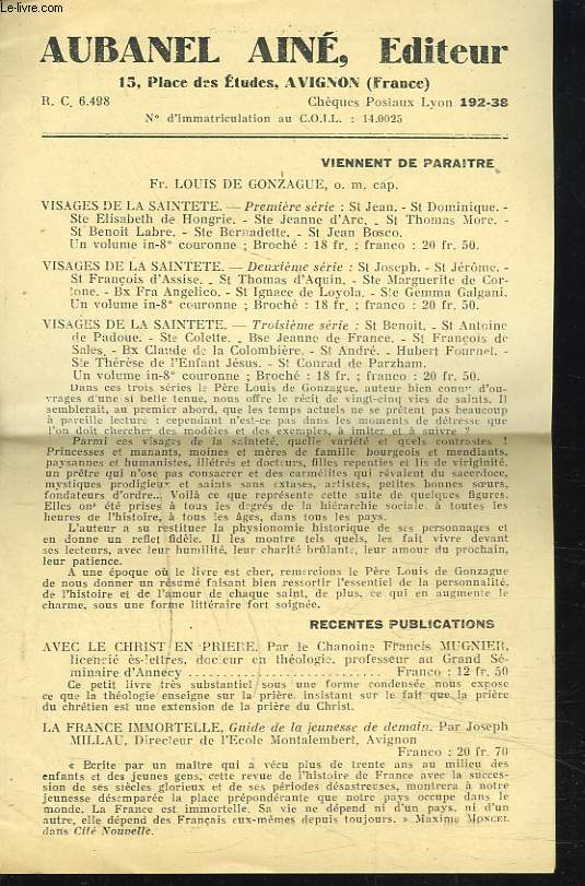 CATALOGUE AUBANEL AINE