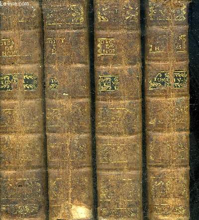 NOUVEAU DICTIONNAIRE HISTORIQUE PORTATIF OU HISTOIRE ABREGEE DE TOUS LES HOMMES QUI SE SONT FAIT UN NOM PAR DES TALENS DES VERTUS DES FORFAITS DES ERREURS ETC DEPUIS LE COMMENCEMENT DU MONDE JUSQU'A NOS JOURS - EN 4 TOMES - TOMES 1 + 2 + 3 + 4.