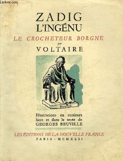 ZADIG L'INGENU LE CROCHETEUR BORGNE - ILLUSTRATIONS GEORGES BEUVILLE.
