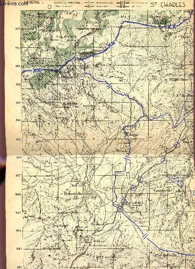 CARTE GEOGRAPHIQUE / ST CHARLES - ECHELLE 1/50 000 / ALGERIE - EXTRAIT DE LA FEUILLE N31 - QUADRILLAGE KILOMETRIQUE : LAMBERT - (NORD ALGERIE).