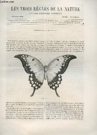 LES TROIS REGNES DE LA NATURE - LECTURES D'HISTOIRE NATURELLE / TROISIEME ANNEE  - N134 - 21 JUILLET 1866 / GENERALITES SUR LES LEPIDOPTERES.
