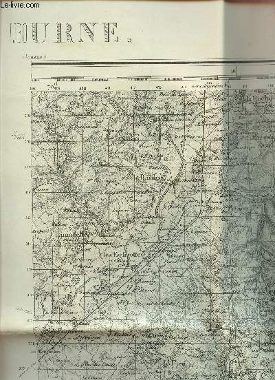 1 CARTE DE LIBOURNE  EN NOIR ET BLANC DE DIMENSION 50 CM X 70 CM ENVIRON / N181  - TYPE 1889 / CARROYAGE KILOMETRIQUE - PROJECTION LAMBERT - III ZONE SUD.