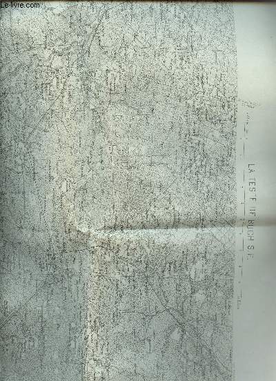 1 CARTE DE LA TESTE DE BUCH S.E. EN NOIR ET BLANC DE DIMENSION 50 CM X 70 CM ENVIRON / N191  - TYPE 1889 / CARROYAGE KILOMETRIQUE - PROJECTION LAMBERT - III ZONE SUD - REVISEE EN 1935.