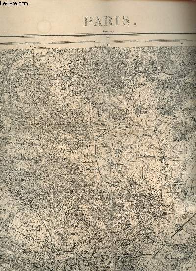 1 CARTE DEPLIANTE EN NOIR ET BLANC DE PARIS - N48  / DIMENSION 62 Cm X 85 Cm ENVIRON - TYPE 1889.