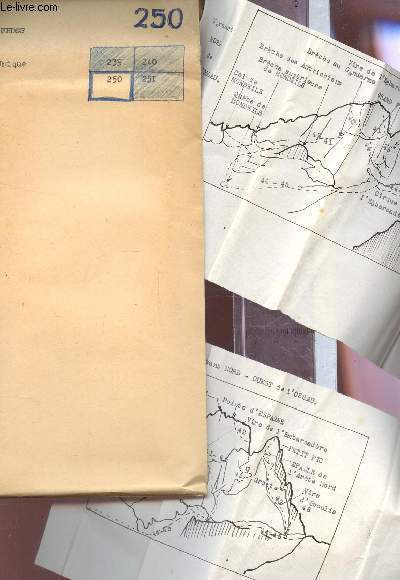 1 CARTE DEPLIANTE EN NOIR ET BLANC N250 - DE URDOS - DIMENSION 55 Cm X 75 Cm ENVIRON  - TYPE 1889 - REVISEE EN 1900.