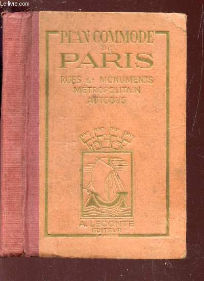PLAN COMMODE DE APRIS - RUES ET MONUMENTS METROPOLITAIN AUTOBUS