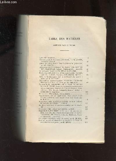 ANNALES DE LA SOCIETE D'HYDROLOGIE MEDICALE DE PARIS - TOME 32 / De la bouche chaude / Considerations sur les applications d'eau chaude / Des boues minerales de Dalaruc-les-Bains etc...