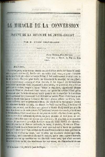 Le miracle de la conversion, preuve de la divinit de Jesus-Christ / Sermon sur la necessit d'un jugement dernier (2e partie).