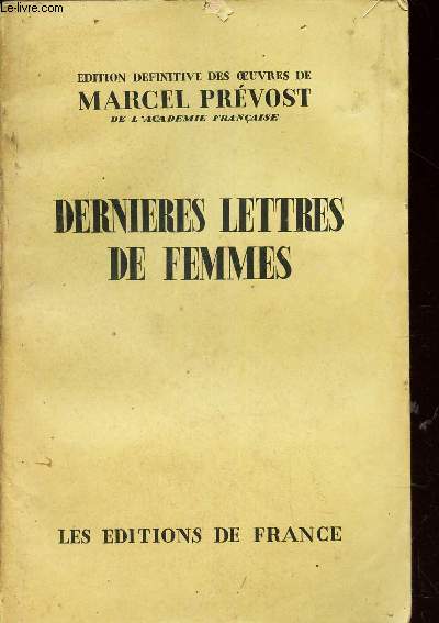DERNIERES LETTRES DE FEMMES