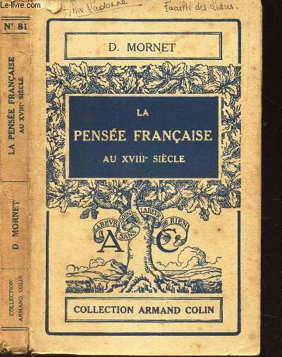 LA PENSEE FRANCAISE AU XVIIIe SIECLE