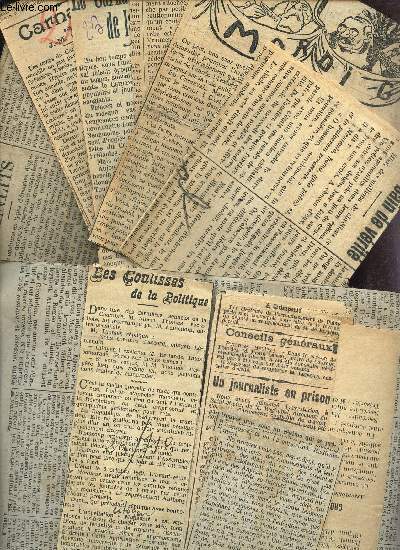LOT DE NOMBREUSES COUPURES DE PRESSE TRAITANT DE 
