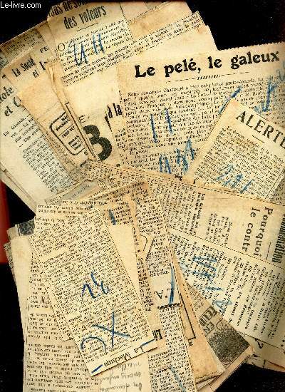 LOT DE NOMBREUSES COUPURES DE PRESSE SUR DES SUJETS DIVERS.