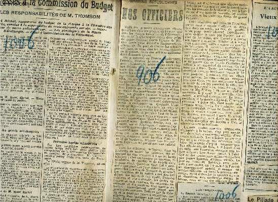 LOT IMPORTANT DE COUPURES DE PRESSE TRAITANT DE SOCIETE - PATRIE.
