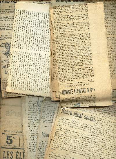 LOT DE NOMBREUSES COUPURES DE PRESSE TRAITANT DE EGLISE ET SOCIAL - ELGISE.