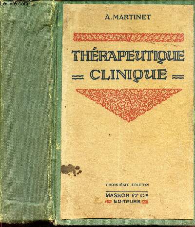 THERAPEUTIQUE CLINIQUE.