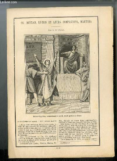 SS. Montan, Lucius et leurs compagnons, martyrs, fte le 24 fvrier.