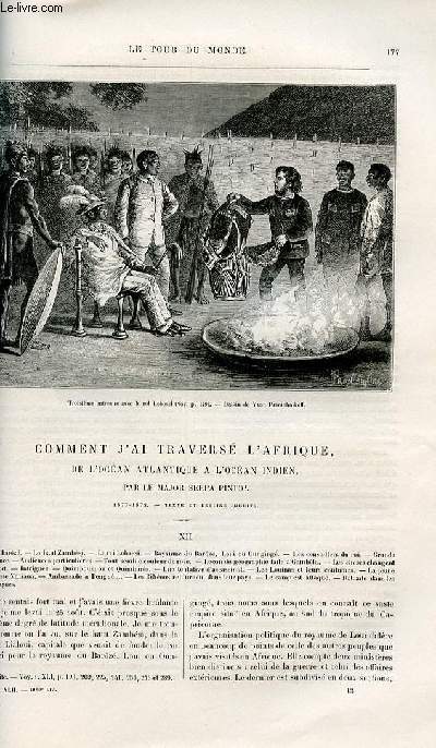 Le tour du monde - nouveau journal des voyages - livraisons n1080,1081,1082,1083,1084 et 1085 - Comment j'ai travers l'Afrique de l'ocan atlantique  l'ocan indien par le major Serpa Pinto (suite).