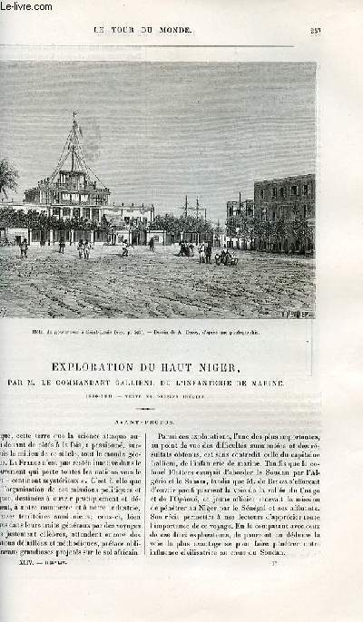 Le tour du monde - nouveau journal des voyages - livraisons n1138,1139,1140 et 1141 - Exploration du haut Niger par le commandant Gallieni de l'infanterie de Marine - 1880-1881.