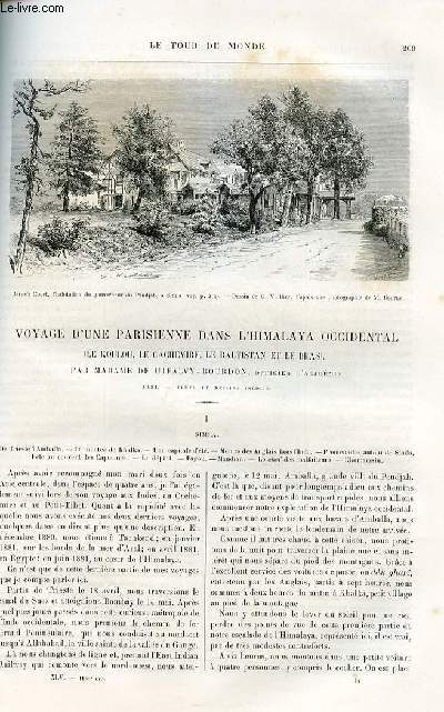 Le tour du monde - nouveau journal des voyages - livraisons n1161,1162 et 1163 - voyage d'une parisienne dans l'himalaya occidental (Koulou,Cachemire,Balistan et Dras) par Mme De Ujfalvy Bourdon,officier d'acadmie (1881).