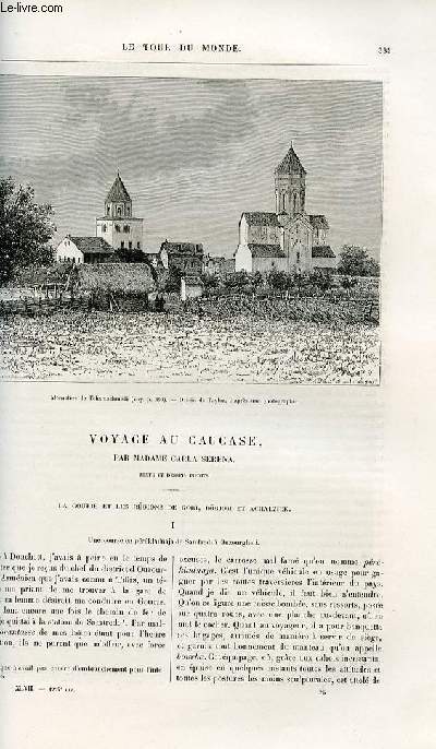 Le tour du monde - nouveau journal des voyages - livraisons n1224 et 1225 - Voyage au Caucase par Madame Carla Serena - la Gourie et les rgions de Gori, Brjom et Achalzick.