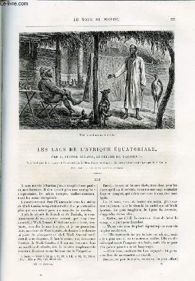 Le tour du monde - nouveau journal des voyages - livraison n1423,1424 et 1425 - Les lacs de l'Afrique quatoriale par Victor Giraud, enseigne de vaisseau (1883-1885).