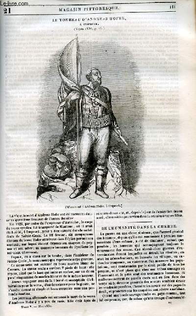 LE MAGASIN PITTORESQUE - Livraison n021 - le tombeau d'Andreas Hofer  Inspruck.