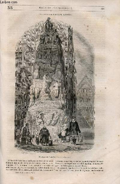 LE MAGASIN PITTORESQUE - Livraison n035 - Une ancienne fontaine  Rouen. (fontaine de l'htel de Lisieux).
