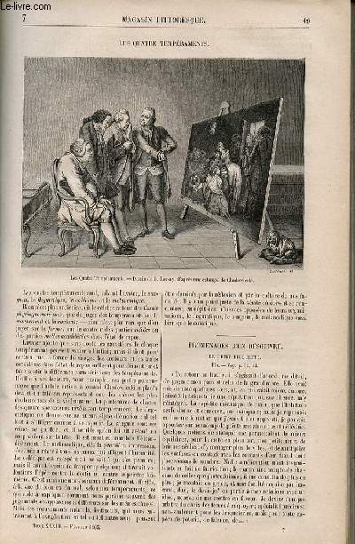 LE MAGASIN PITTORESQUE - Livraison n007 - Les quatre tempraments.