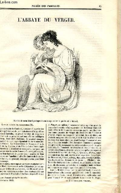 Le muse des familles - lecture du soir - deuxime srie - livraison n07 et 08  - L'abbaye du verger par  Hippolyte Castille,  suivre.