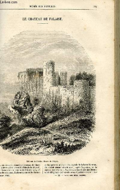 Le muse des familles - lecture du soir -  livraisons n21 et 22 - Le chteau de Falaise par Ch. Wallut.