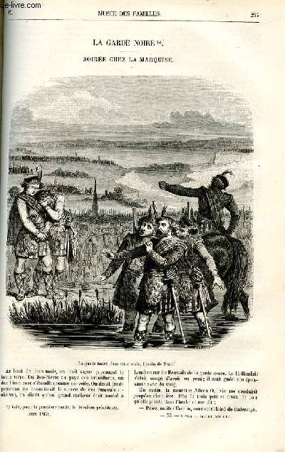 Le muse des familles - lecture du soir -  livraisons n33 et 34 - La garde noire - soire chez la marquise par Paul fval, suivre.