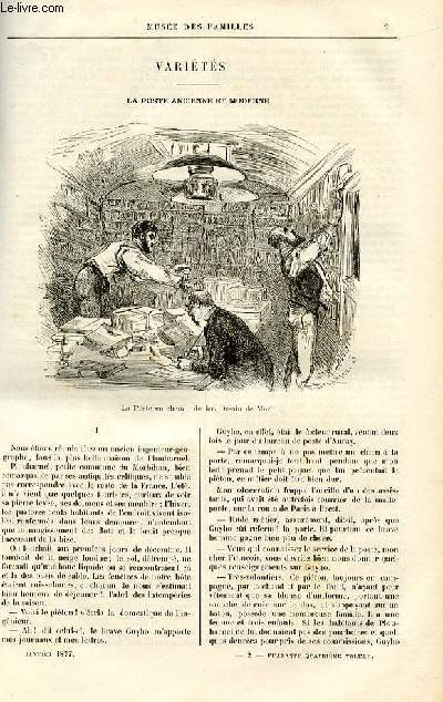 Le muse des familles - lecture du soir -  livraison n02 - Varits - La poste ancienne et moderne par A. Challamel, suivre.