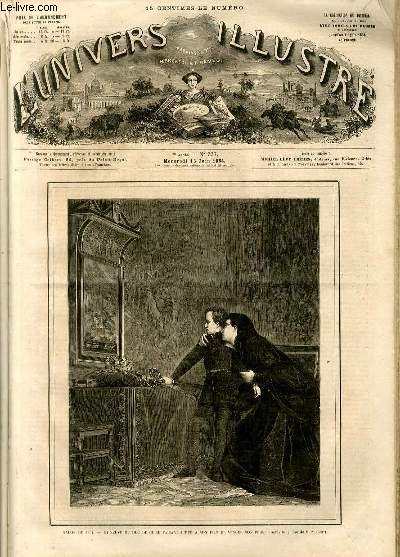 L'UNIVERS ILLUSTRE - SEPTIEME ANNEE N 337 - Salon de 1864, La veuve du Duc de Guise faisant jurer  son fils de venger son pre, d'aprs le tableau de M.P. Comte.